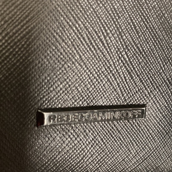 Rebecca Minkoff Black Saffiano Leather crossbody with Chain Strap - Picture 5 of 11